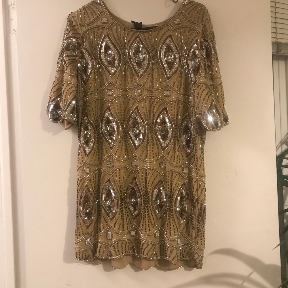 RAGA sequined embellished shift dress